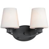 Maxim Shelter 9 1/2" High Black 2-Light Wall Sconce