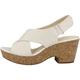 Clarks Damen Maritsa Lara Slingback Sandalen, Weiß (White Snake White Snake), 40 EU