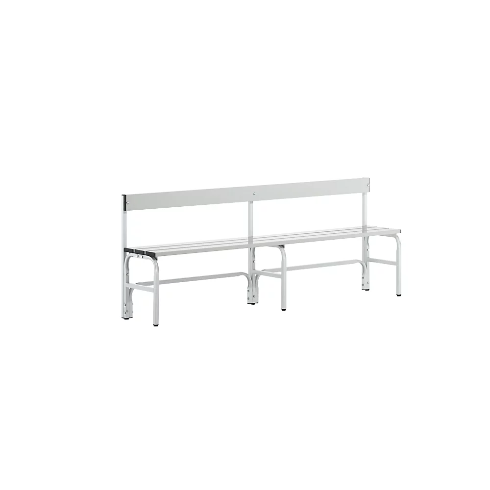 Banc de vestiaire mi-hauteur avec dossier, simple face Sypro