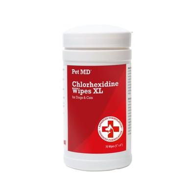 Pet MD Chlorhexidine Antiseptic Dog & Cat Wipes, 70 count