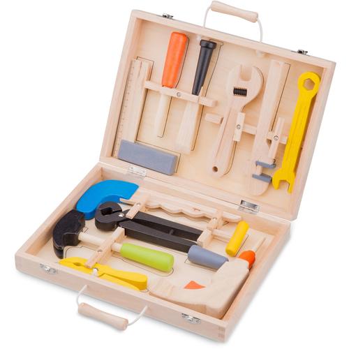 New Classic Toys Spielwerkzeugkoffer, (Set, 12 tlg.) bunt Kinder Spielwerkzeugkoffer Werkbänke Werkzeug