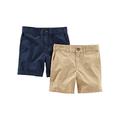 Simple Joys by Carter's Baby-Jungen Flat Front, Pack of 2 Shorts, Helles Khakibraun/Marineblau, 5 Jahre (2er Pack)