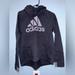 Adidas Tops | Adidas Trefoil Three Stripe Hooded Sweatshirt | Color: Black | Size: L