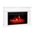 Klarstein Bern Electric Fireplace - 1000/2000 Watts, LED Flame Illusion, Remote Control, Thermostat: 10-30 ° C, Weekly Timer, Open Window Detection, Overheat Protection, MDF Housing, Colour: White