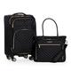 Kenneth Cole Reaction Chelsea Polyester-Twill, erweiterbar, 50,8 cm, schwarz, 2pc Bundle (Carry On + Tote)