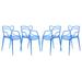 Milan Modern Wire Design Chair (Set of 4) - LeisureMod MW17TBU4