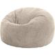 Pouf Classique en Velours Côtelé Kingston, Fauteuil Pouf pour Adultes, 85cm x 50cm, Beige Galet