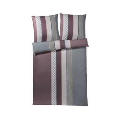 JOOP! »Cornflower Stripes« Deep Wine 4069-01 Bettwäsche / 200x220 cm / 2x 80x80 cm