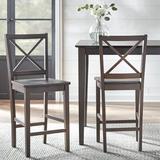 Andover Mills™ Powe Bar & Counter Stool Wood in Brown | 41 H x 17.72 W x 20 D in | Wayfair DRBC4479 32177068