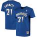 Men's Mitchell & Ness Kevin Garnett Blue Minnesota Timberwolves Hardwood Classics Stitch Name Number T-Shirt