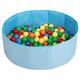 Selonis Children Colourfull Foldable Ballpit with 200 Balls, Blue:Yellow/Green/Blue/Red/Orange