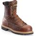 Carolina Grind 8" Waterproof Lace-to-Toe Comp Toe - Mens 9.5 Brown Boot E2