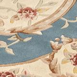 Rose Aubusson Rectangle Rug, 7'3" x 9'3", Blue Shadow