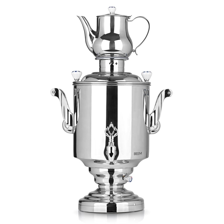 BEEM Samowar XXL Teekocher Hotel Gastronomie Heißwasserspender, 15 l - Katharina III - 3000W Edelstahl Image