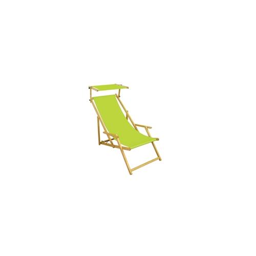 Liegestuhl pistazie Gartenliege Sonnenliege Sonnendach Strandstuhl Buche klappbar 10-306 N S