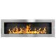 Bio Ethanol Fire BioFire Fireplace Modern 1200 x 400 stainless steel with glass Wall - Mounted Alcohol Fireplace