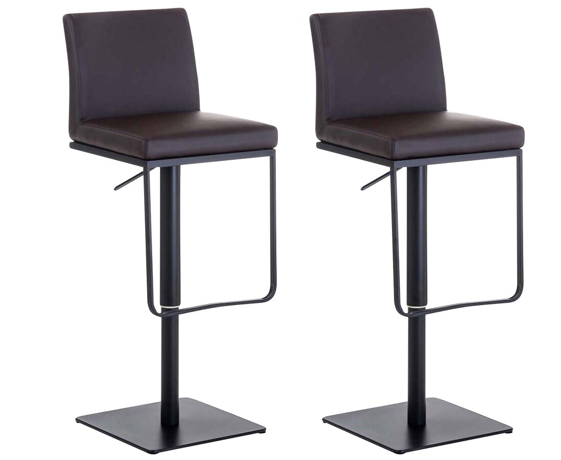 CLP 2er Set Barhocker Panama Kunstlederbezug braun/schwarz Image