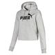 PUMA Elevated Essentials Cropped Women's Hoodie Light Gray Heather XS