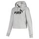 PUMA Elevated Essentials Cropped Women's Hoodie Light Gray Heather S