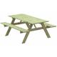 Table Pique-Nique en Bois Traité Gardiun Solid 28 mm avec Banc 177x151x77 cm 6/8 Personnes