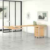 Bush Business Furniture 400 Series U-Shape Writing Desk Wood in Brown | 28.95 H x 59.61 W x 106.819 D in | Wayfair 400S247AC