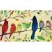 Toland Home Garden Rainbow Birds 30 in. x 18 in. Non-Slip Indoor Door Mat Synthetics in Brown/White/Yellow | 18 W x 30 D in | Wayfair 800468