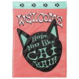 Dicksons Inc Cat Hair 2-Sided Polyester 18 x 13 in. Garden Flag in Black/Orange/Pink | 18 H x 13 W in | Wayfair M010142