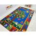 Blue/Brown 102 x 72 x 0.25 in Area Rug - Kid Carpet Forest Area Rug Nylon | 102 H x 72 W x 0.25 D in | Wayfair FE722-34A