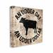 Stupell Industries Udder Day Funny Cow Farm Texture Word Design' by Milli Villa - Unframed Graphic Art Print on Canvas in Black | Wayfair