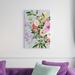 Red Barrel Studio® Mottled Flora I by Victoria Borges - Painting on Canvas in Blue/Green/Pink | 30 H x 20 W x 1.25 D in | Wayfair