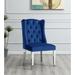 Rosdorf Park Elmina Tufted Velvet Side Chair Upholstered/Velvet in Blue | 41 H x 23 W x 27 D in | Wayfair 27D3BED07A414AA0BEA5F1E54E41ACE8
