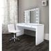 Rosdorf Park Hosteen Vanity w/ Stool & Mirror Wood in Brown/White | 66 H x 60 W x 17 D in | Wayfair A6D6C8FFB64B48229D67F47905330A20