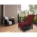 Latitude Run® Aadhira Adjustable Outdoor Recliner w/ Cushions, Comfortable Patio Recliner Chair, in Red/Brown | 38.2 H x 22.6 W x 59.8 D in | Wayfair