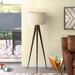 Birch Lane™ Patten 60" Tripod Floor Lamp Metal in Brown/White | 60.25 H x 21 W x 21 D in | Wayfair CEDA8B324A2C42C58EFA18AEE4264427