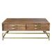 Foundry Select Ferdinand Sled Coffee Table w/ Storage Wood/Metal in Brown | 18 H x 48 W x 30 D in | Wayfair B19B4876572740C1BAFF52C985775498