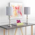 House of Hampton® 24" Table Lamp Set Metal/Fabric in Gray | 24 H x 9 W x 9 D in | Wayfair 621B6464E7974A19A073AF2512BD90E3