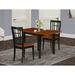 Winston Porter Jameel Drop Leaf Rubberwood Solid Wood Dining Set Wood in Black | Wayfair CB451659C3884E48BA6A011B728976F8