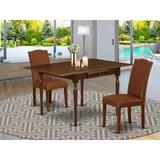 Ophelia & Co. Billerica Drop Leaf Solid Wood Dining Set Wood/Upholstered in Brown | Wayfair 68E8ABF7F9CC440E9422A86D8F9D5C69