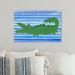 Isabelle & Max™ Dupree Croc World Canvas Art Canvas in Green/Blue | 10 H x 15 W x 1.5 D in | Wayfair 6C3A62A4B5E74B398CD4AC2A53040C4C