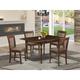 Charlton Home® Brimine Drop Leaf Rubberwood Solid Wood Dining Set Wood/Upholstered in Brown | Wayfair 2A382C5E53B4429F8AA99757BD2CCF50