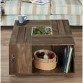 Union Rustic Cathleen Coffee Table w/ Storage Wood in Brown | 16.53 H x 31.5 W x 31.5 D in | Wayfair 234B0F2AF2DB4CDCA3F02A2770945E67
