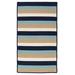 Blue/Navy 144 x 0.5 in Area Rug - Breakwater Bay Wilkesboro Striped Braided Light Navy/Light Blue/Beige/White Indoor/Outdoor Area Rug | Wayfair