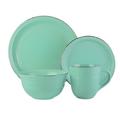 August Grove® Filippus Madelyn Seafoam Stoneware 16 Piece Dinnerware Set, Service for 4 Ceramic/Earthenware/Stoneware in Green | Wayfair