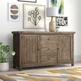 Schuler Waltrip 67" Wide 2 Drawer Acacia Wood Sideboard Wood in Brown/Gray Laurel Foundry Modern Farmhouse® | 38 H x 67 W x 20 D in | Wayfair