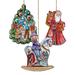 The Holiday Aisle® 3 Piece Story of Nutcracker Holiday Shaped Ornament Set Wood in Brown | 5.5 H x 5 W x 0.5 D in | Wayfair