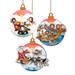 The Holiday Aisle® 3 Piece Arctic Adventure Holiday Shaped Ornament Set Wood in Brown | 5.5 H x 5 W x 0.5 D in | Wayfair