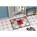 The Holiday Aisle® Caruthers Japanese Terrier 36 in. x 24 in. Non-Slip Indoor Outdoor Door Mat Synthetics in Brown/Red | Wayfair