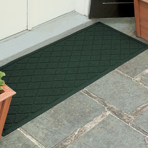 Abalynn Argyle Runner Mat 60 x 22, 60 x 22, Dark Green