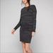 Athleta Dresses | Athleta Ruched Casual Avenue Dress | Color: Black/Silver | Size: L