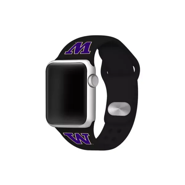 affinity-bands-ncaa-washington-huskies-silicone-apple-watch-band-38-millimeter,-black,-38-mm/